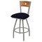 Holland Bar Stool Co 36" Swivel Counter Stool, Nickel Finish, Med Back, Canter Twilight Seat X830 - alternate 1